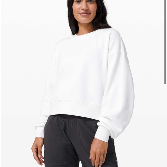 Lululemon Perfectly Oversized Crop Crew - Picture 1 of 9